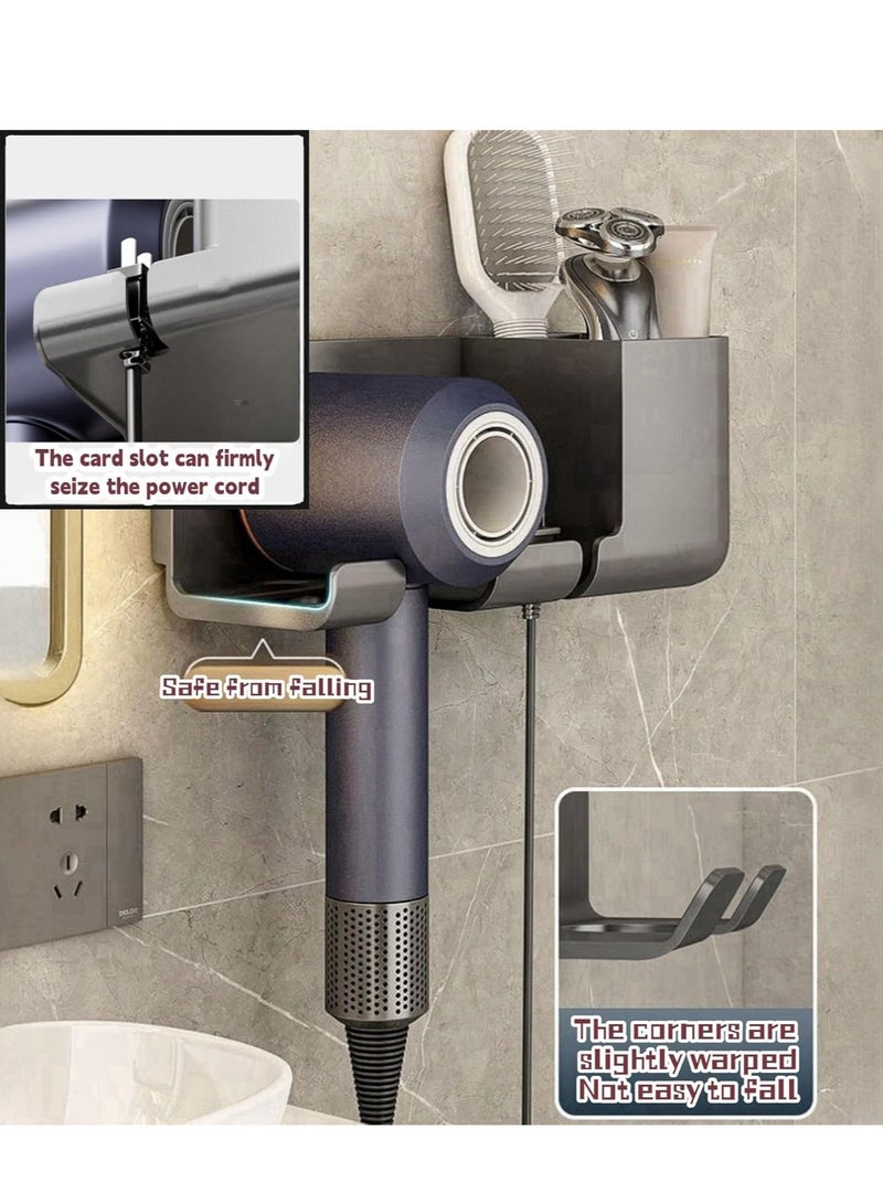 Hair Dryer Holder Wall Mounted, Self Adhesive Hair Dryer organizer Wall Mount, Blow Dryer Holder, Hair Dryer Stand for Bathroom - Image 4