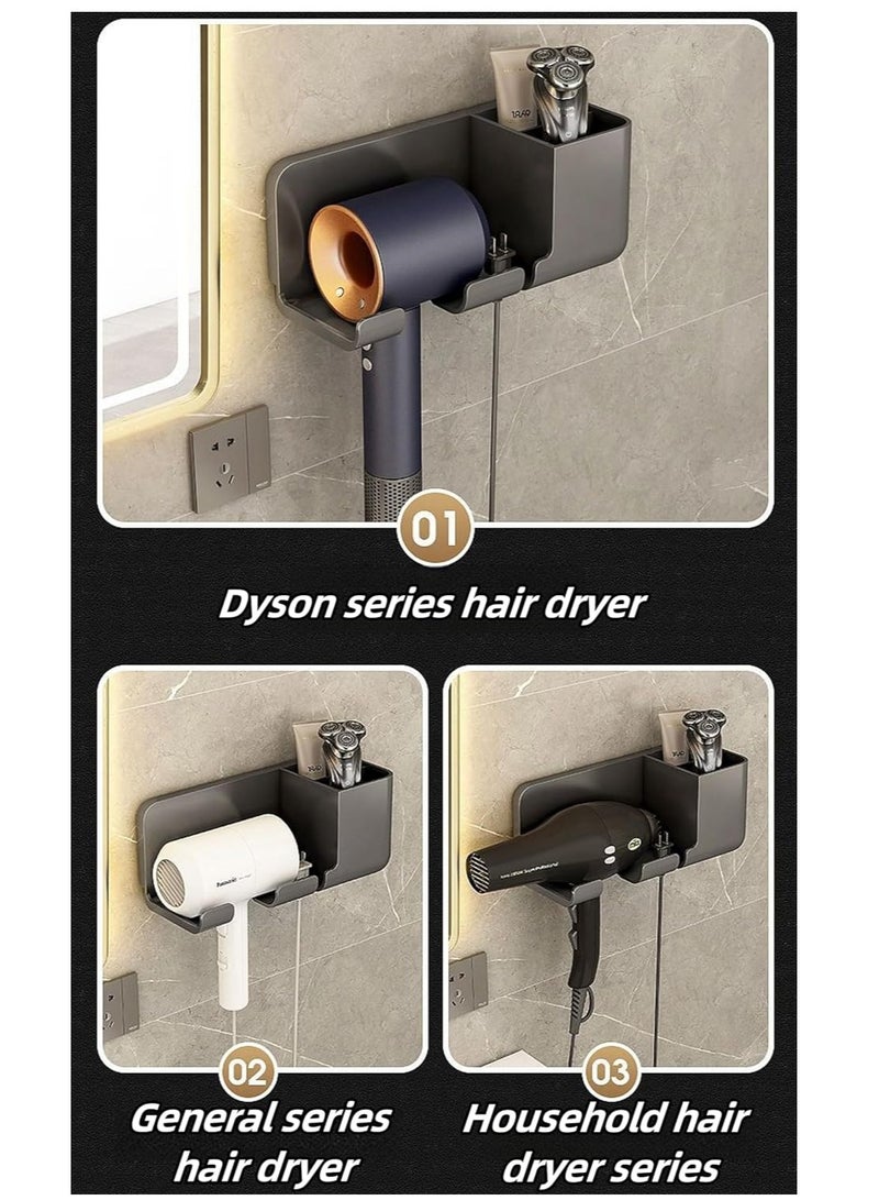 Hair Dryer Holder Wall Mounted, Self Adhesive Hair Dryer organizer Wall Mount, Blow Dryer Holder, Hair Dryer Stand for Bathroom - Image 5