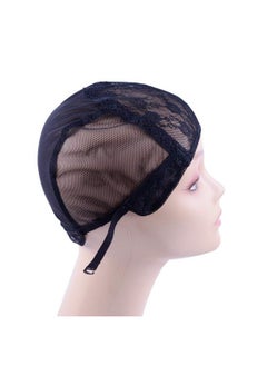 yantaisiyu Black Wig Making Caps Double Lace Wig Caps For Making Wigs Adjustable Wig Cap Weave Caps For Making Wigs (Black M)  - Image 4