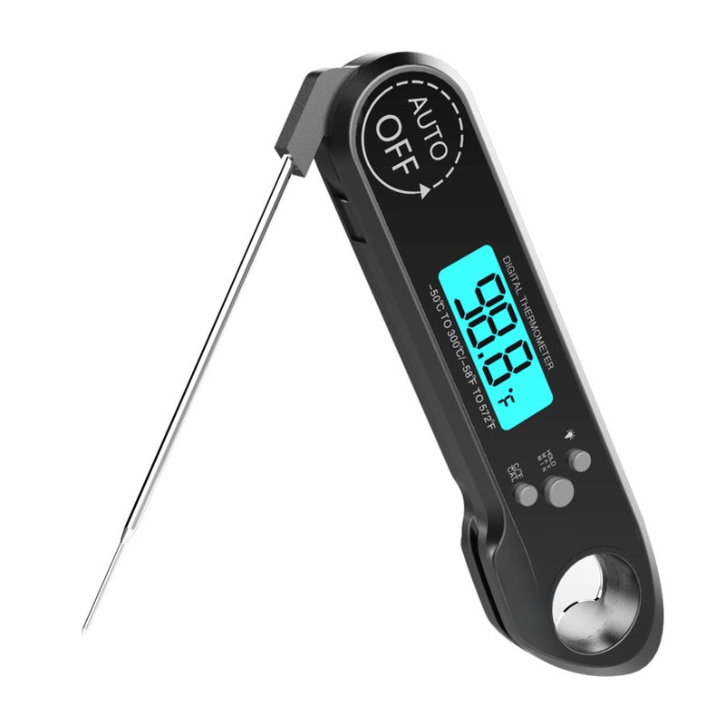 Meat Thermometer Instant Read Digital Fast Food Thermometer with Backlight Calibration Bottle Opener IP67 Waterproof Kitchen BBQ Thermometer - Image 1