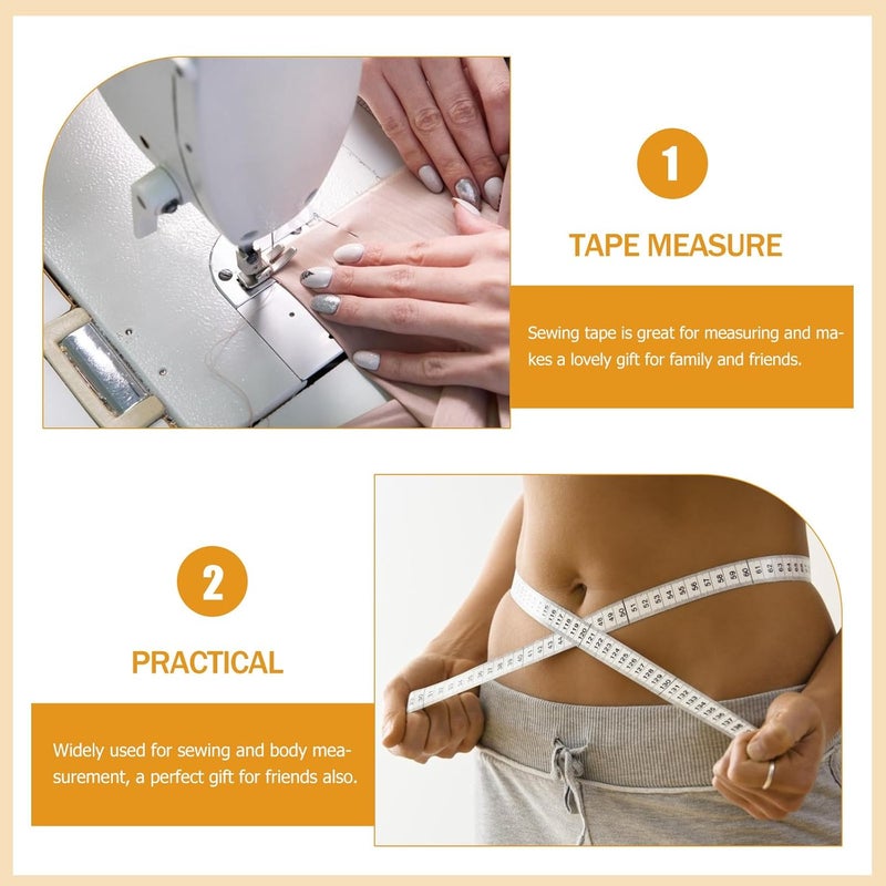 9pcs Retractable Sewing Measuring Tape Soft Cloth Body Measure Tape for Tailoring and Home Use Compact Mini Measure Random Color - Image 3