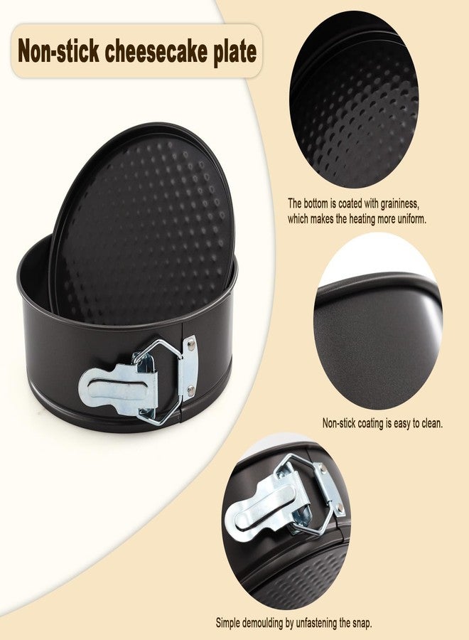 PureBake صينية كيك دائرية غير لاصقة من بيور بيك، مقاس 4 بوصات - مطلية بالتفلون، صينية خبز صغيرة من الفولاذ الكربوني لتشيز كيك، والفطائر، والكيش، والحلويات الصغيرة - آمنة للاستخدام في الفرن والميكروويف - قطعة واحدة، لون أسود - Image 4