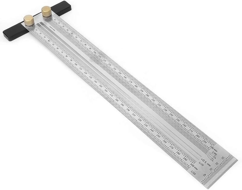 Stainless Steel Scribing Ruler 400mm Precision Measuring Tool for Engineering Drafting - Image 5