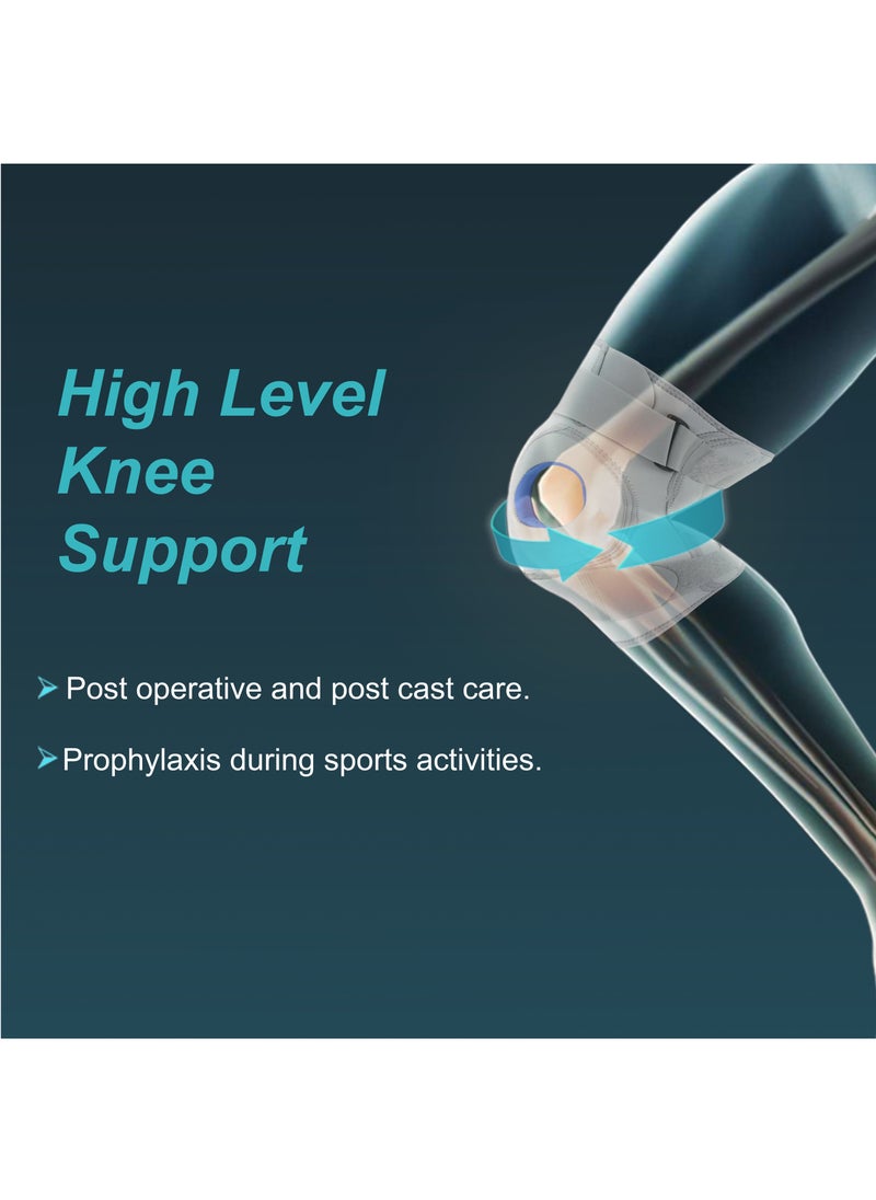 Tynor - Knee Support Hinged (Neoprene) is a versatile knee support which offers the advantage of controlled compression around the knee as well as a rigid side support which is typical of splints - Image 1