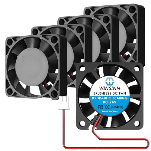WINSINN 40mm 24V Fan - Hydraulic Bearing 5000 RPM 4010 Cooling Fan Replacement for 3D Printer Ender 3/CR-10, 30cm Cable with XH2.54-2PIN, Brushless 40x10mm (5Pcs) - Image 1