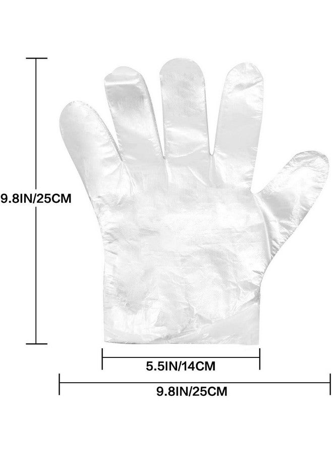 CFGROW CFGROW 500Pcs Disposable Plastic Gloves, Latex Free Powder Free Clear Polyethylene Hand Gloves Non-Sterile For Cleaning- Cooking, Hair Coloring, Dishwashing, Food Handling, Large, Pack of 2 - Image 2