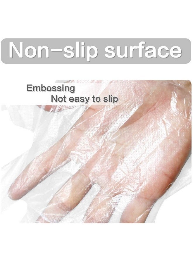 CFGROW CFGROW 500Pcs Disposable Plastic Gloves, Latex Free Powder Free Clear Polyethylene Hand Gloves Non-Sterile For Cleaning- Cooking, Hair Coloring, Dishwashing, Food Handling, Large, Pack of 2 - Image 5