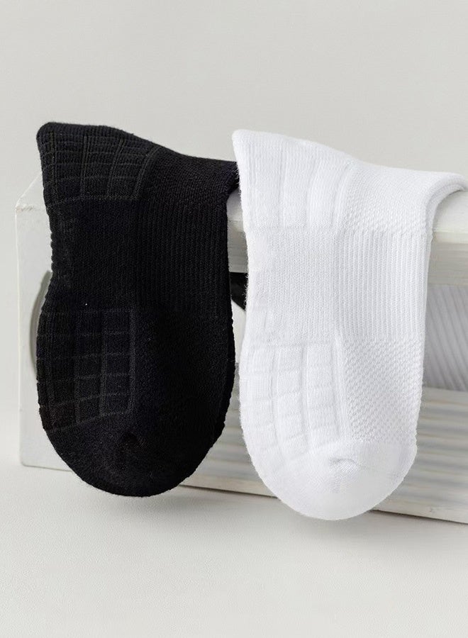 Hanayo 5 أزواج من الجوارب الرياضية للنساء والرجال غير محددة الجنس مضادة للانزلاق خفيفة الوزن ومريحة لفصل الخريف والشتاء وجميع الفصول (أبيض) - Image 5