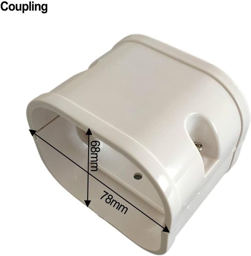 Split Central AC Line Cover PVC Conduit with Coupling Weather Resistant 30F to 150F - Image 3