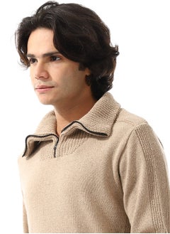 Andora Upper Zipper Through Long Sleeves Pullover  - Image 4