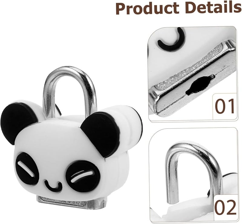قفل حقيبة الباندا مع مفتاح، قفل أمتعة كرتوني خفيف الوزن لحقائب الظهر وخزائن الصالات الرياضية - Image 4
