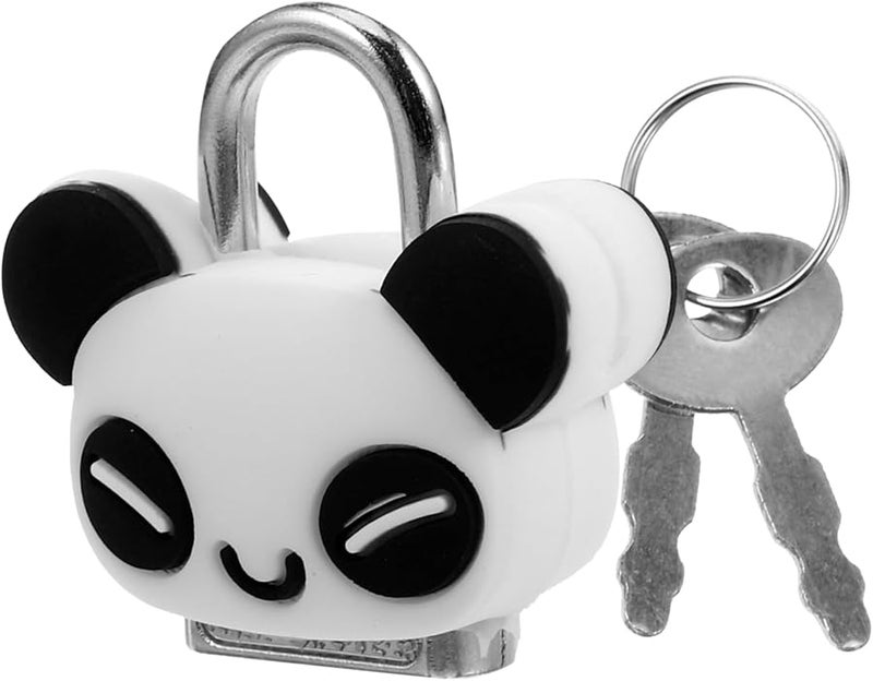 قفل حقيبة الباندا مع مفتاح، قفل أمتعة كرتوني خفيف الوزن لحقائب الظهر وخزائن الصالات الرياضية - Image 1