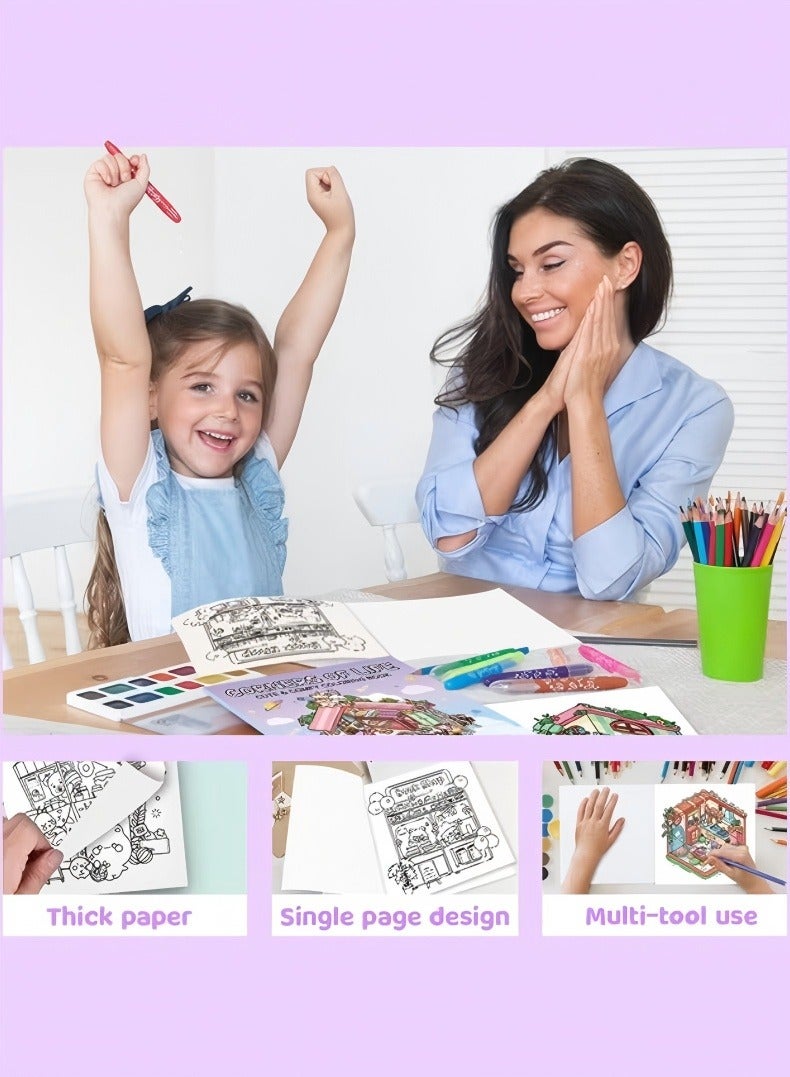 Changer 80 Pages Children's Doodle Book, for Coloring and Drawing, Wall Stickable, Thick Paper for Art Fill-In, Perfect for School, Students, Stationery, and Learning Supplies - Image 4