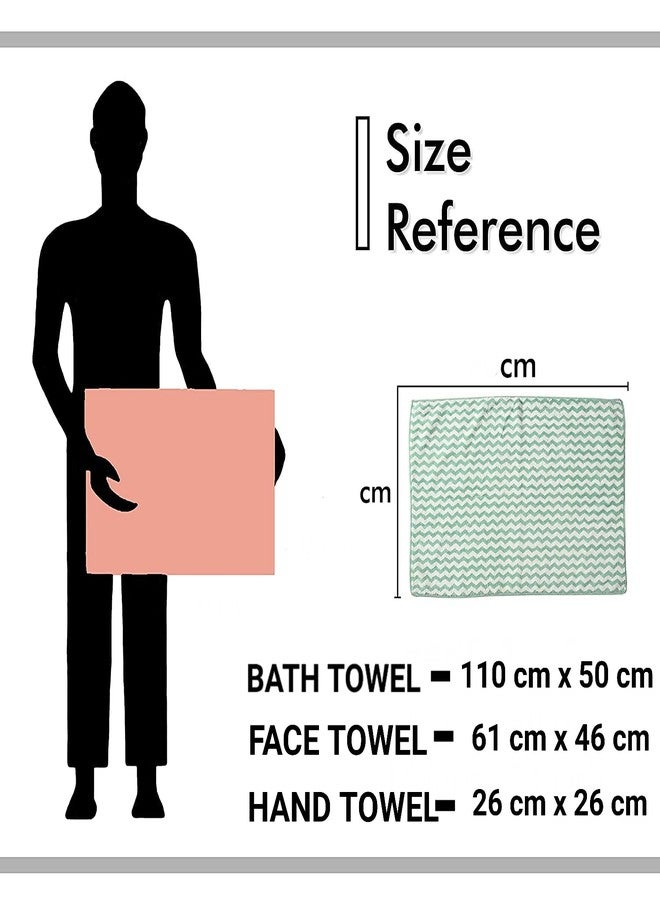 First Kick Luxury Microfiber 4 Pcs Set Bath, Face & Hand Baby Towels Super Absorbent, Fade-Resistent, Ultra Soft (Zig-Zag) - Hotpink - Image 2