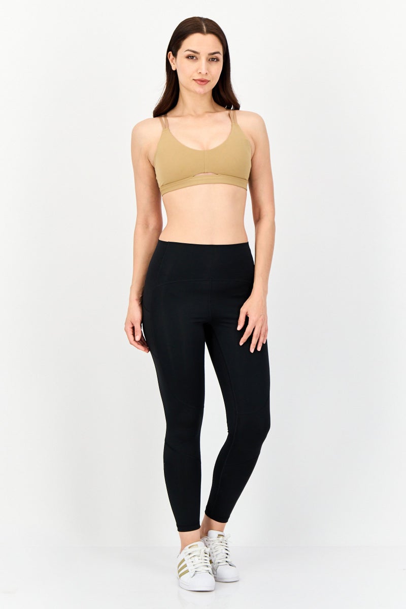 Adidas Women Lightly Padded Training Sports Bra, Tan - Image 2