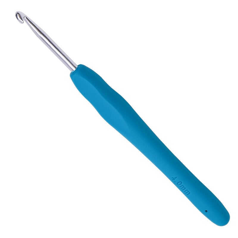 4mm Crochet Hooks Crochet Knitting Ergonomic Soft Handles Crochet Hooks for Arthritic Hands Light and Comfortable Crochet ToolCrochet Tool for Knitting Suitable for Beginners 40mm