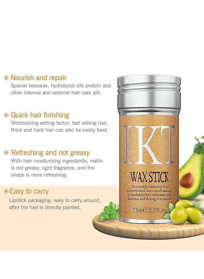 IKT Hair Styling Wax Stick for Smooth Wigs, Non-Greasy Styling Solution for Flyaways, Edges, and Frizz - 75g e 2.7 fl.oz - Image 3