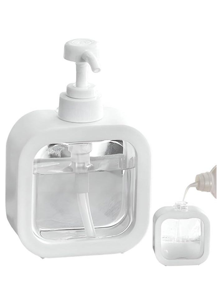 Generic 500ml Foaming Pump Soap Bottle, Body Milk Squeeze Bottle, Shower Gel Bottle, Soap Shampoo Lotion Dispenser, Hand Soap Bottle Dispenser, white  - Image 1