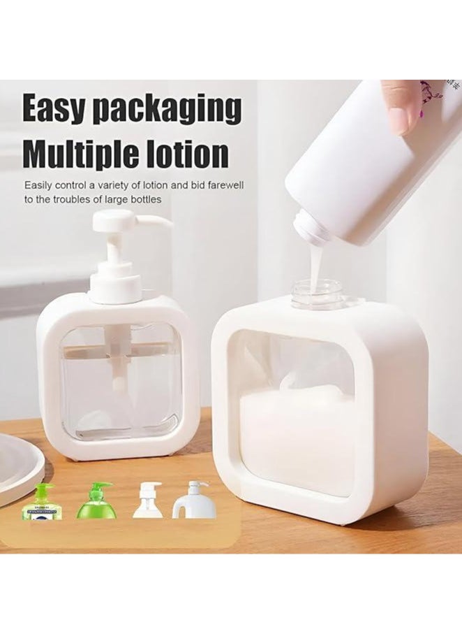 Generic 500ml Foaming Pump Soap Bottle, Body Milk Squeeze Bottle, Shower Gel Bottle, Soap Shampoo Lotion Dispenser, Hand Soap Bottle Dispenser, white  - Image 3