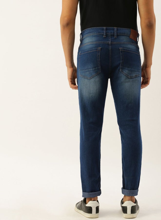 The Indian Garage Co Men Mid Rise Faded Slim Fit Jeans - Image 3