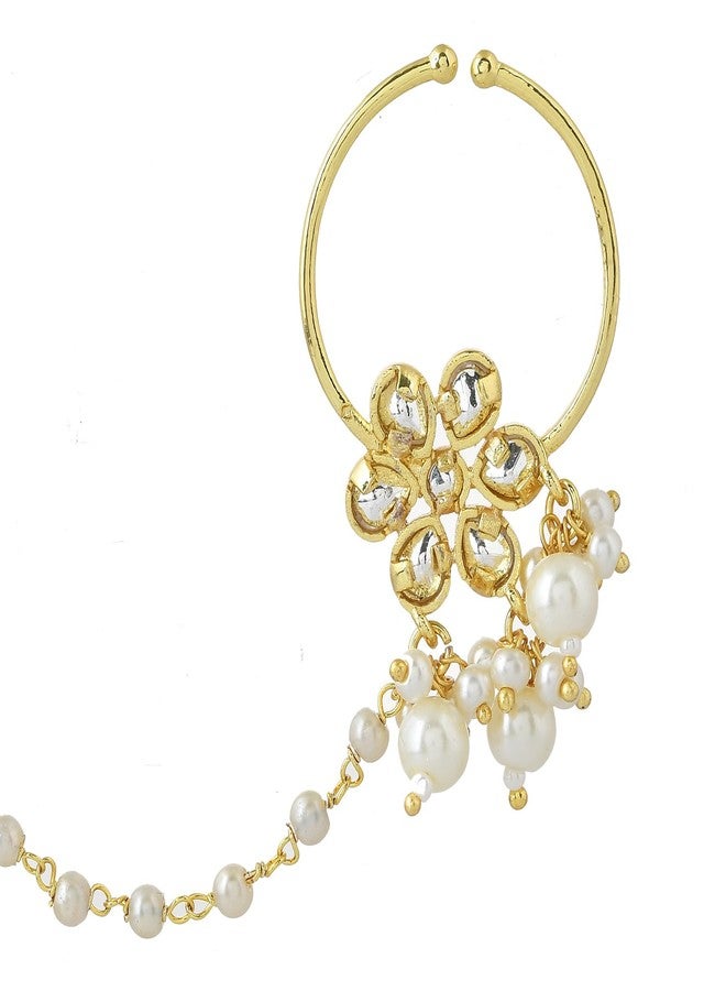 VOYLLA Panchhi Kashni Nose Ring For Women Nose Rings And Pins For Women, Kundan Nose Rings For Wedding, Festive, Party, Birds, American Diamond, Gift For Her - Image 5