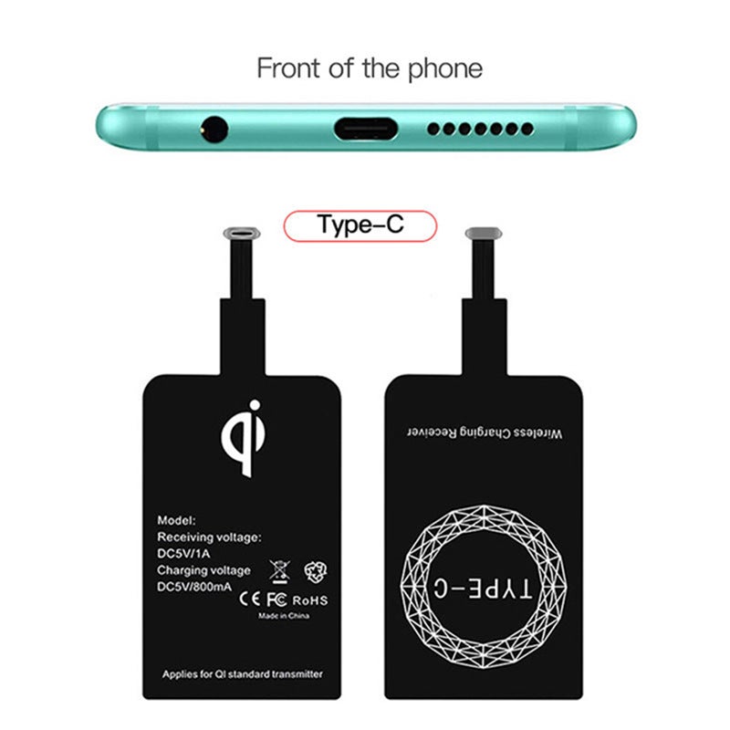 Factory wholesale wireless charging receiver patch for Apple Android Type-c mobile phone wireless charging receiver Type C - Image 1