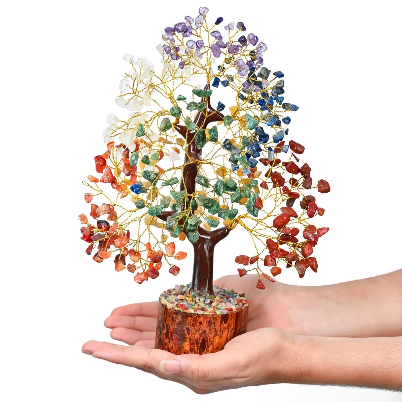 CroconÂ® 7 Chakra Healing Crystals Tree of Life, Birthday Gifts for Women, Crystals and Healing Stones, Room Decor, Positive Energy Women Gift Ideas, House Warming Gifts New Home for Sisters & Mom - Image 1