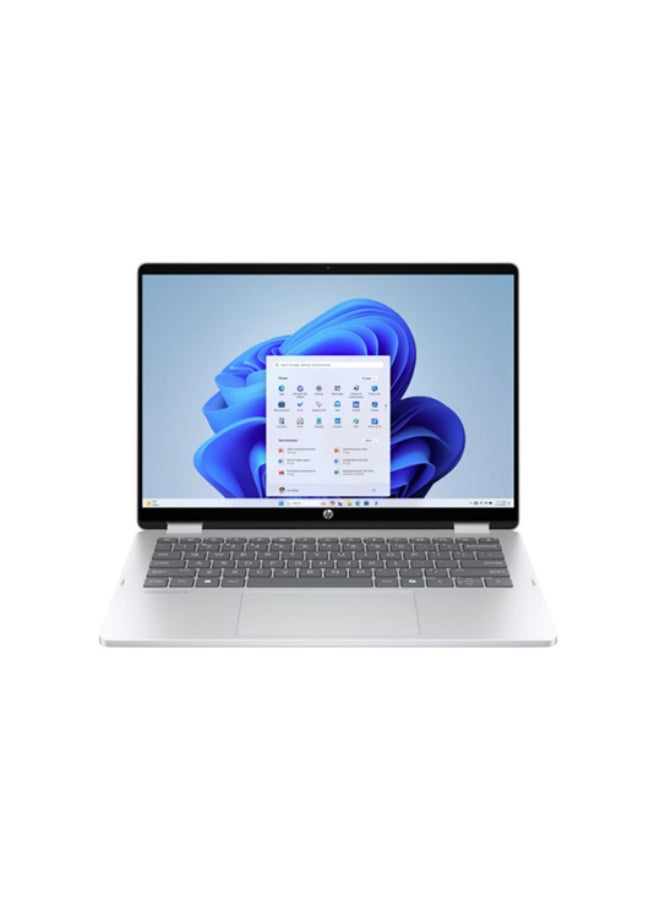 HP OmniBook 5 Flip 14-fp0023dx Laptop With 14 Inch 2K Touch Display, Core i7-150U Processor/16GB RAM DDR5/512GB SSD/Windows11/ English/Arabic Glacier Silver - Image 1