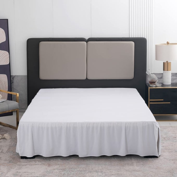 WHITE BED SKIRT FULL SIZE RUFFLED BED SKIRT WITH SPLIT CORNERS FULL BED SKIRT 14 INCH DROP FULL SIZE BED SKIRT WHITE FOR RUFFLED BED SKIRT WITH SPLIT CORNERS BED SKIRT FULL SIZE