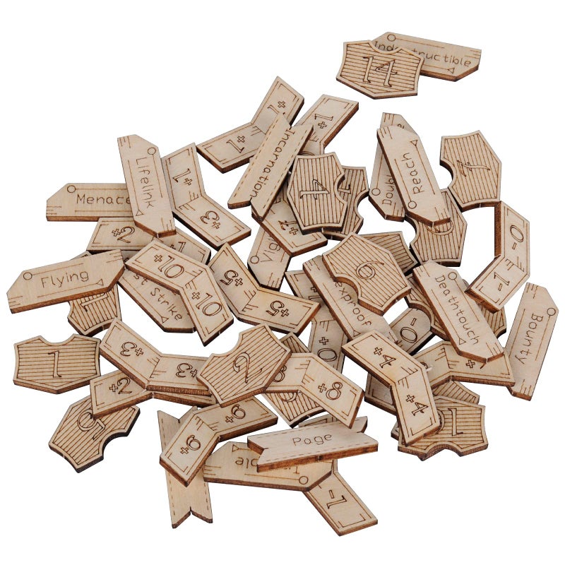 CZYY Ability Loyalty and 11 Counters Set of 194 Wood Keyword Magic Tokens Compatible with Magic The Gathering MTG - Image 2