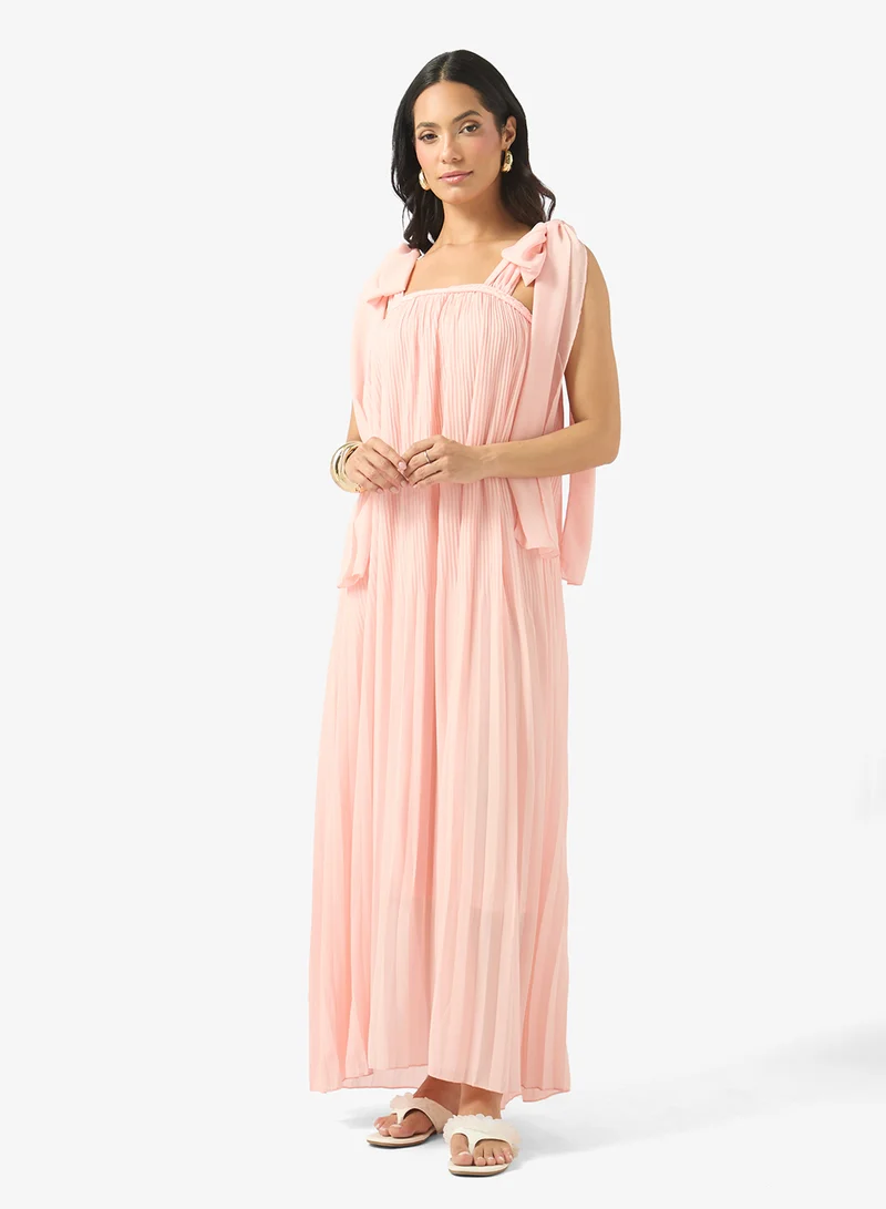 Soleira Off Shoulder Resort Dress With Exaggerated Sleeves