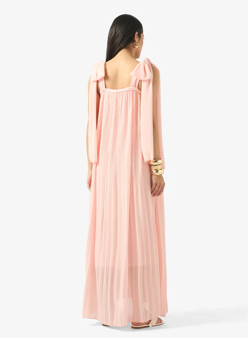Soleira Off Shoulder Resort Dress With Exaggerated Sleeves