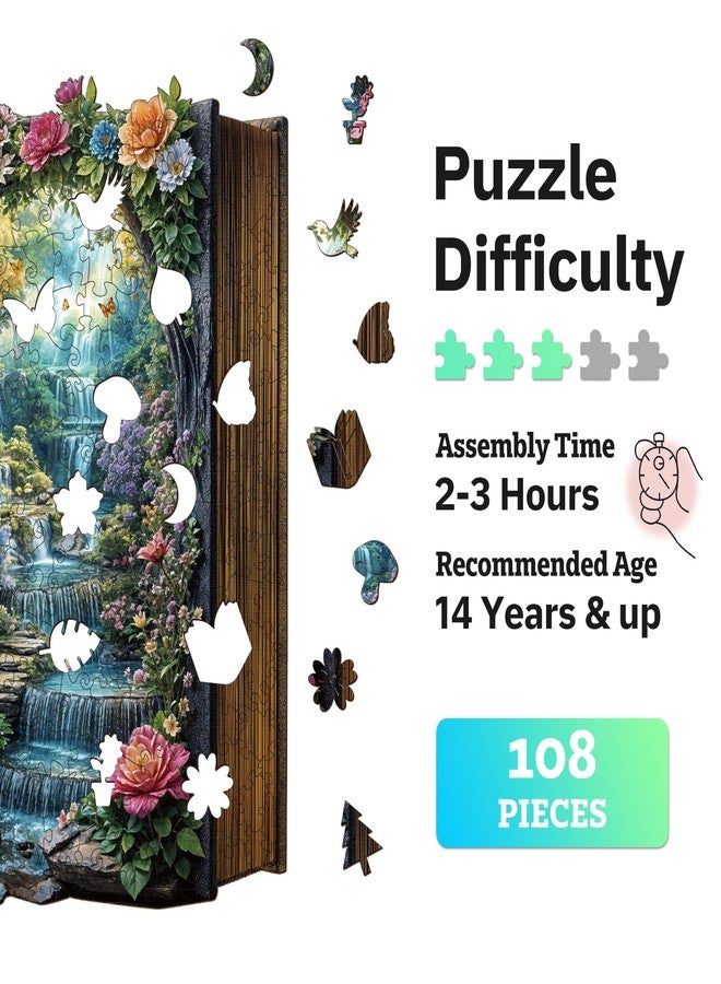 Jigfoxy Wooden Puzzle for Adults, Skull Wooden Jigsaw Puzzles for Adults, Unique Animal Shape Wood Cut Puzzles for Family Friend Puzzle Lovers(S-8.3 * 8.2in-108pcs) - Image 2
