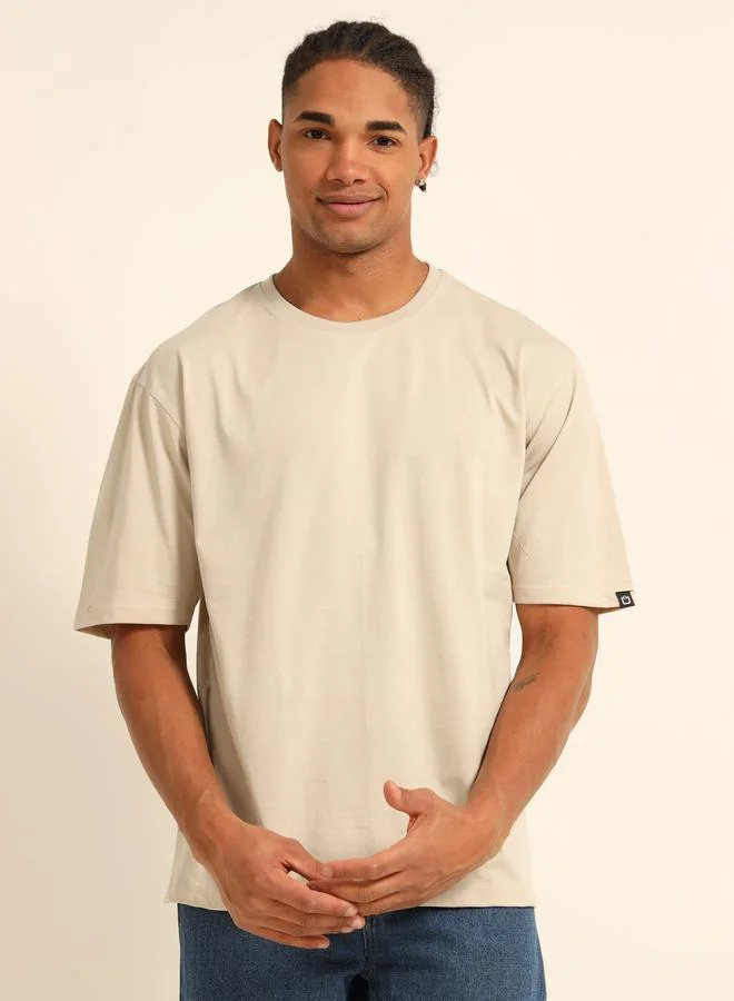 Bushirt Bushirt Men Beige Modest Mouse Oversized T-Shirt