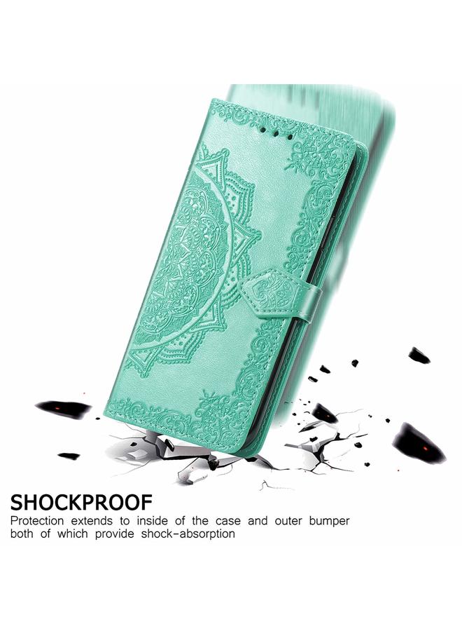 اس-توب جراب هاتف Honor 90 5G من الجلد المنقوش بزهرة ماندالا - Image 5