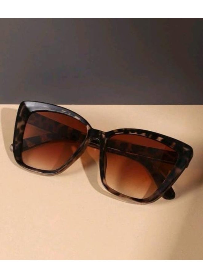 1pc Fashionable Women Bohemian Style Leopard Print Cat Eye Fashion Glasses Suitable For Daily Wear Beach Accessories For Women Glasses Shades Basics Fall Winter Women Outfits Clothes Business Casual Gifts Leopard - Image 2