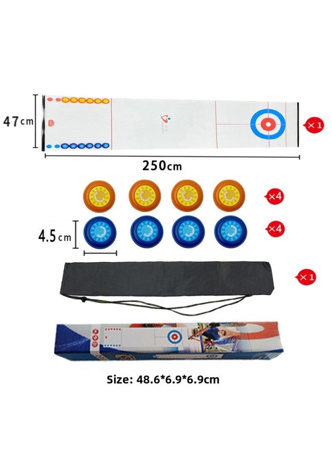 Land Curling Ball Two-Player Battle Props Company Party Dryland Curling Card Game Board Game Children's Toys