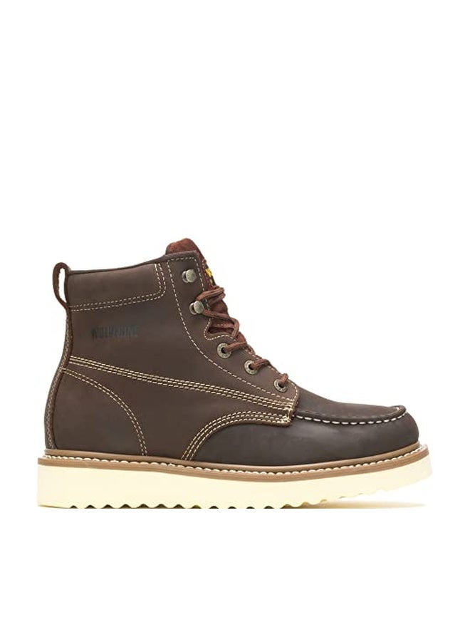 Wolverine Men's Loader 6" Soft Toe Wedge Work Boot, Brown, 11 X-Wide - Image 1