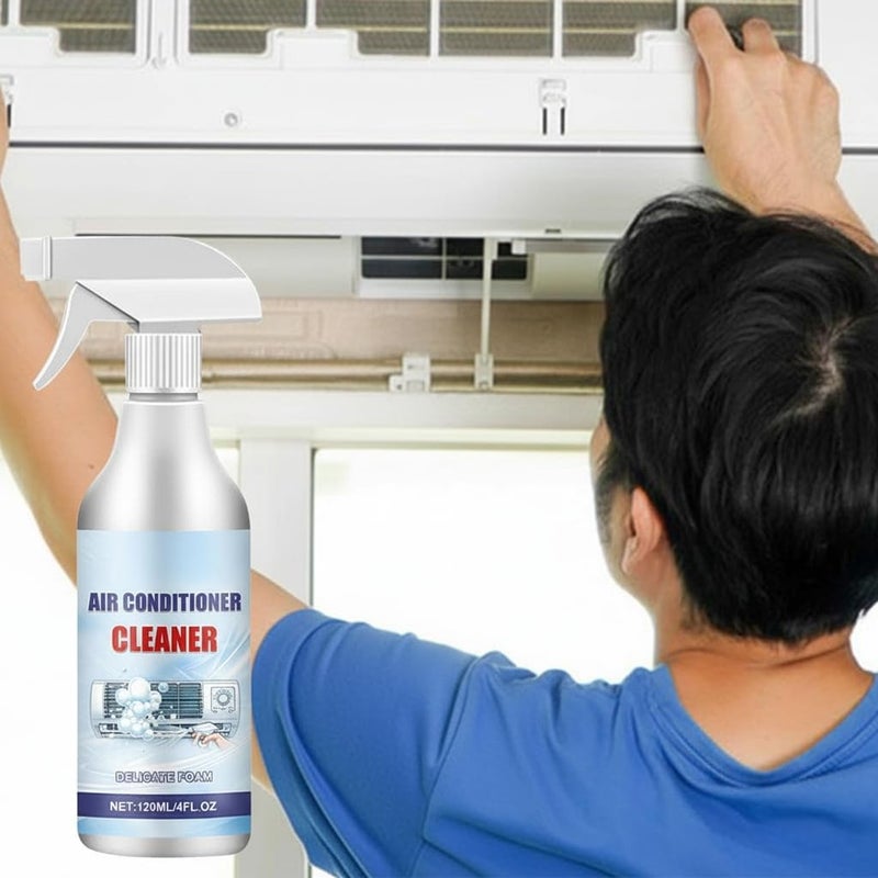 120ML Air Conditioner Foaming Cleaner- Air Conditioner Foam Coil Cleaner, Air Filters Bubble Cleaner Spray, No Rinse Evaporator & Condenser Coil Cleaning Deodorizer, No Washing Air Conditioner - Image 4