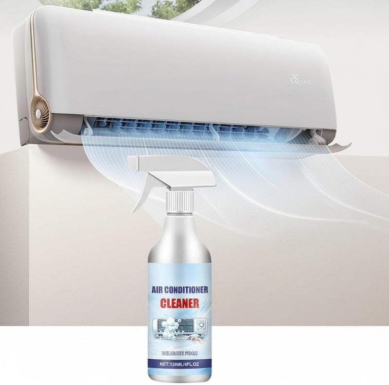 120ML Air Conditioner Foaming Cleaner- Air Conditioner Foam Coil Cleaner, Air Filters Bubble Cleaner Spray, No Rinse Evaporator & Condenser Coil Cleaning Deodorizer, No Washing Air Conditioner - Image 3