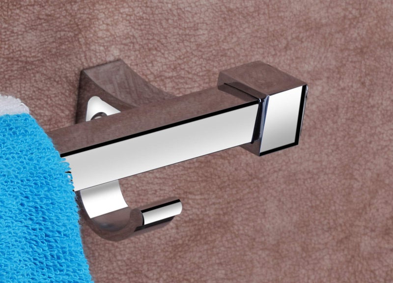 iSTAR Stainless Steel 24 Inch Towel Rod/Towel Rack for Bathroom/Towel Bar/Towel Hanger/Towel Stand/Bathroom Accessories-Square (Chrome Finish) Made in India - Image 4