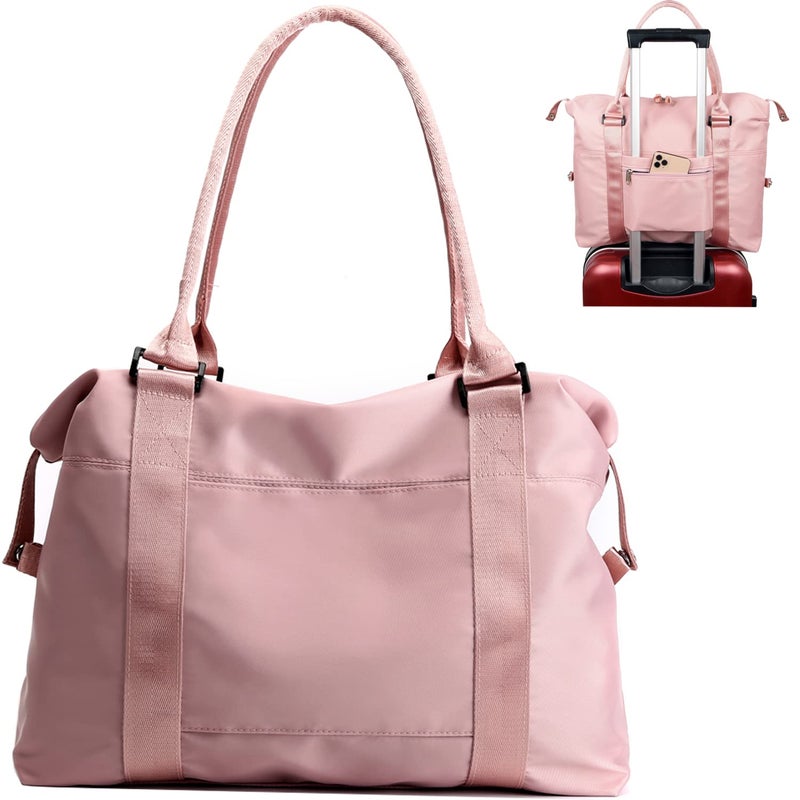 JSAHAH Women Tote Bag Travel Duffel Bag Carry On Luggage Bag Sports Gym Bag Pink - Image 2