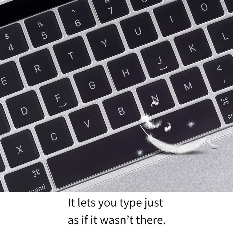 FUNI Ultra Thin TPU Keyboard Cover, compatible with MacBook Air 13 Inch 2023 2022 2021 2020 Model: A2337/A2179, UAE Layout Keyboard Protector Protective Skin, Transparent/Clean - Image 3