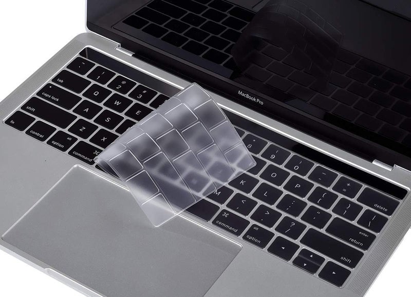FUNI Ultra Thin TPU Keyboard Cover, compatible with MacBook Air 13 Inch 2023 2022 2021 2020 Model: A2337/A2179, UAE Layout Keyboard Protector Protective Skin, Transparent/Clean - Image 1