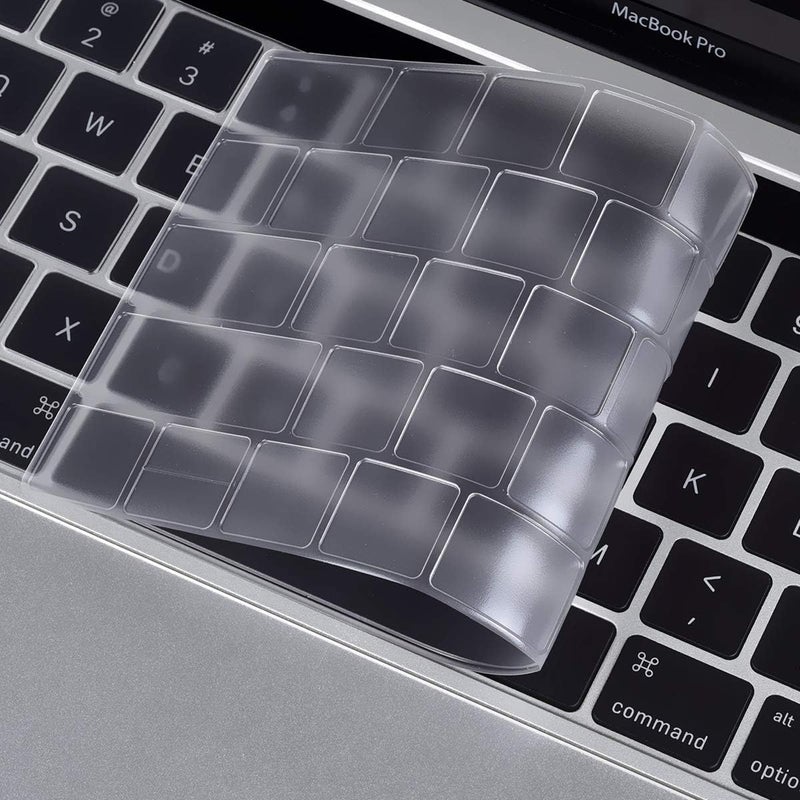 FUNI Ultra Thin TPU Keyboard Cover, compatible with MacBook Air 13 Inch 2023 2022 2021 2020 Model: A2337/A2179, UAE Layout Keyboard Protector Protective Skin, Transparent/Clean - Image 4