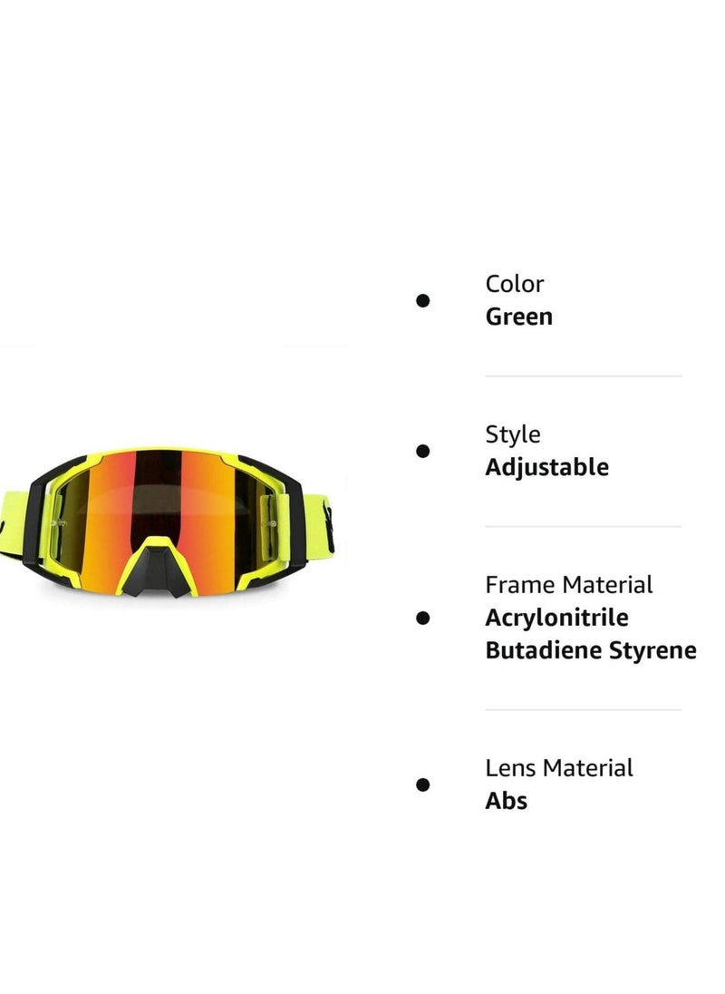 Generic - Motocross Goggles, ATV Motorcycle Goggles, UV400 Ski Goggles, Anti-Slip Strap Nose Cover, Fit Glasses Helmet, for Men Women Youth Adult - Image 1