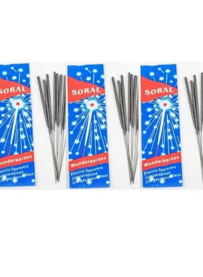 سورال شموع شرارة من Night Stars (30 عودًا، 3 أكياس، 10 عود في كل صندوق)
