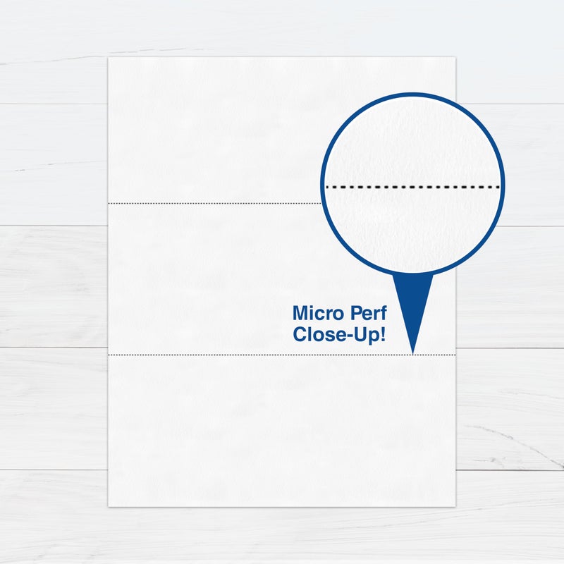 PrintWorks Professional 3 Part Perforated Paper 8.5â€ x 11â€ - Perfect for W-2, 1099, & Statement Use - Made in The USA - 500 Sheets - 20 lb - Printer Compatible - White (04120) - Image 4
