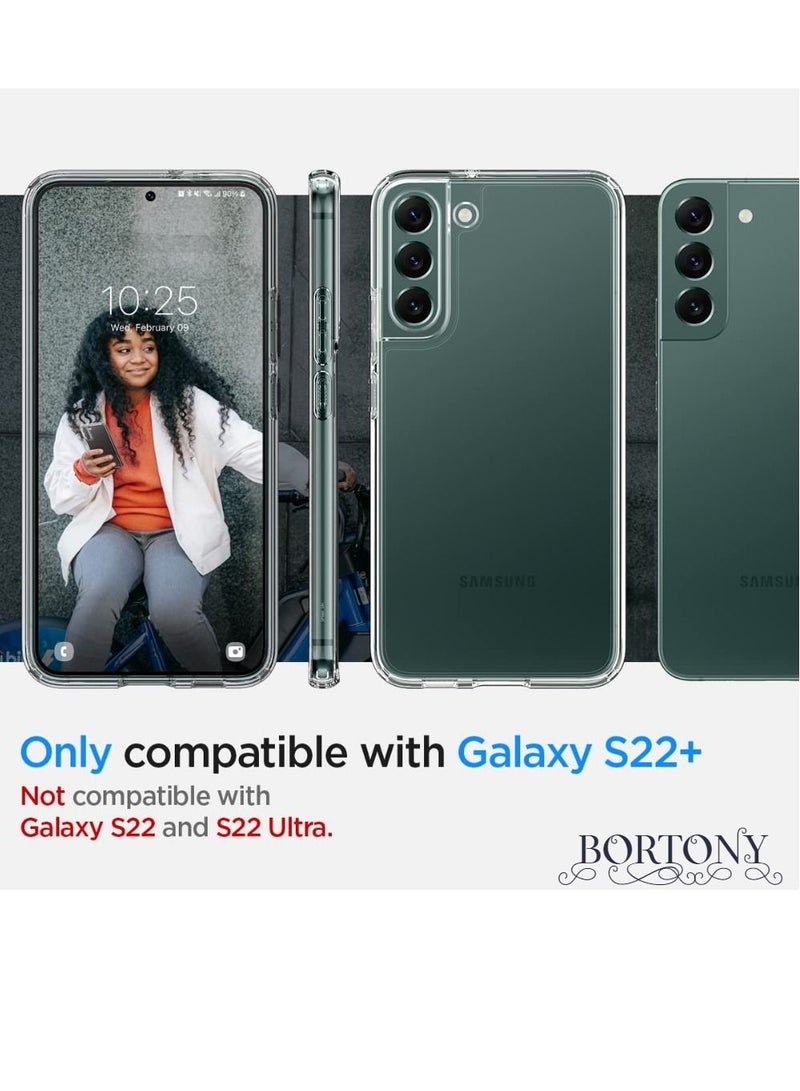 BORTONY S22 Plus Case Clear Anti Scratch Soft TPU  Camera Protective Cover for Samsung Galaxy S22 Plus - Image 3