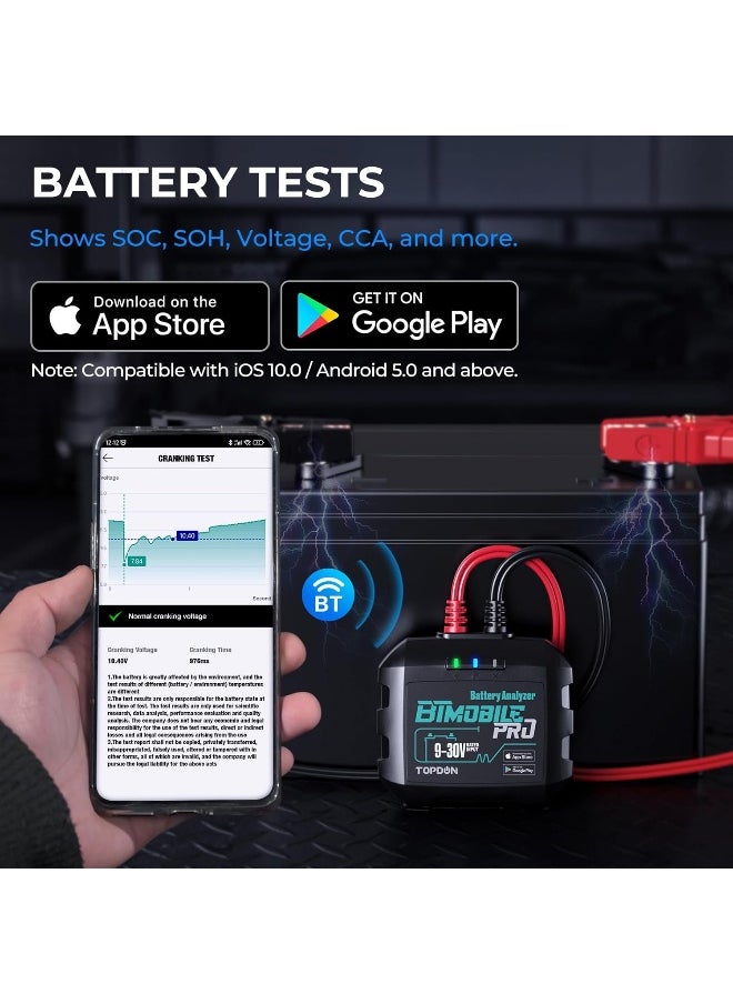 Topdon TOPDON BTMobile Pro Wireless Battery Load Tester  - Image 3